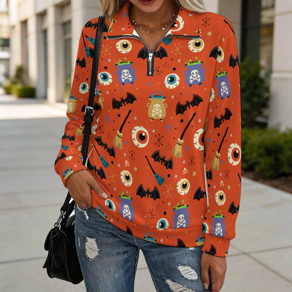Women's 1/4 Zip-Up Sweatshirt