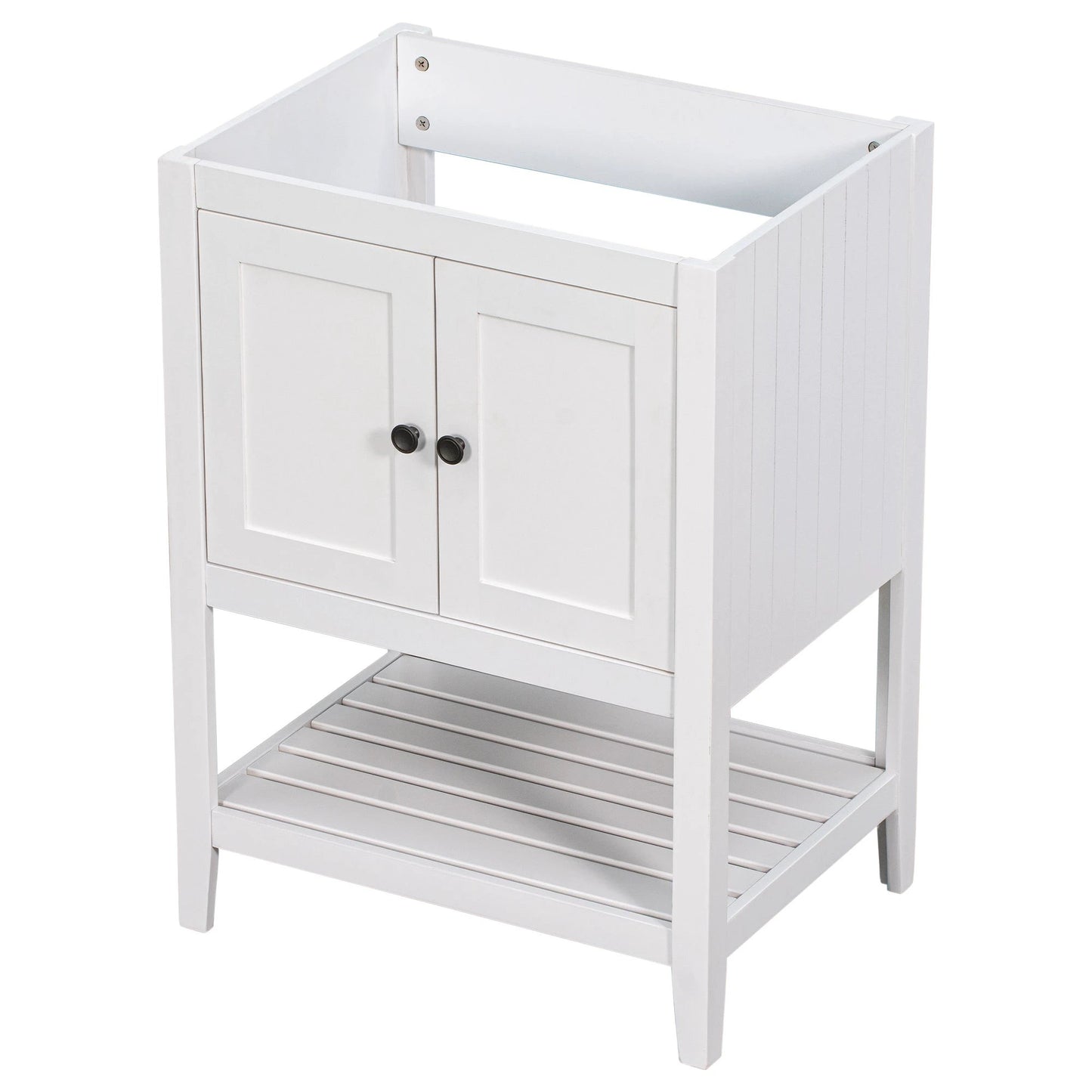 24" Bathroom Vanity Base Only, Soild Wood Frame, Bathroom Storage Cabinet by eprolo