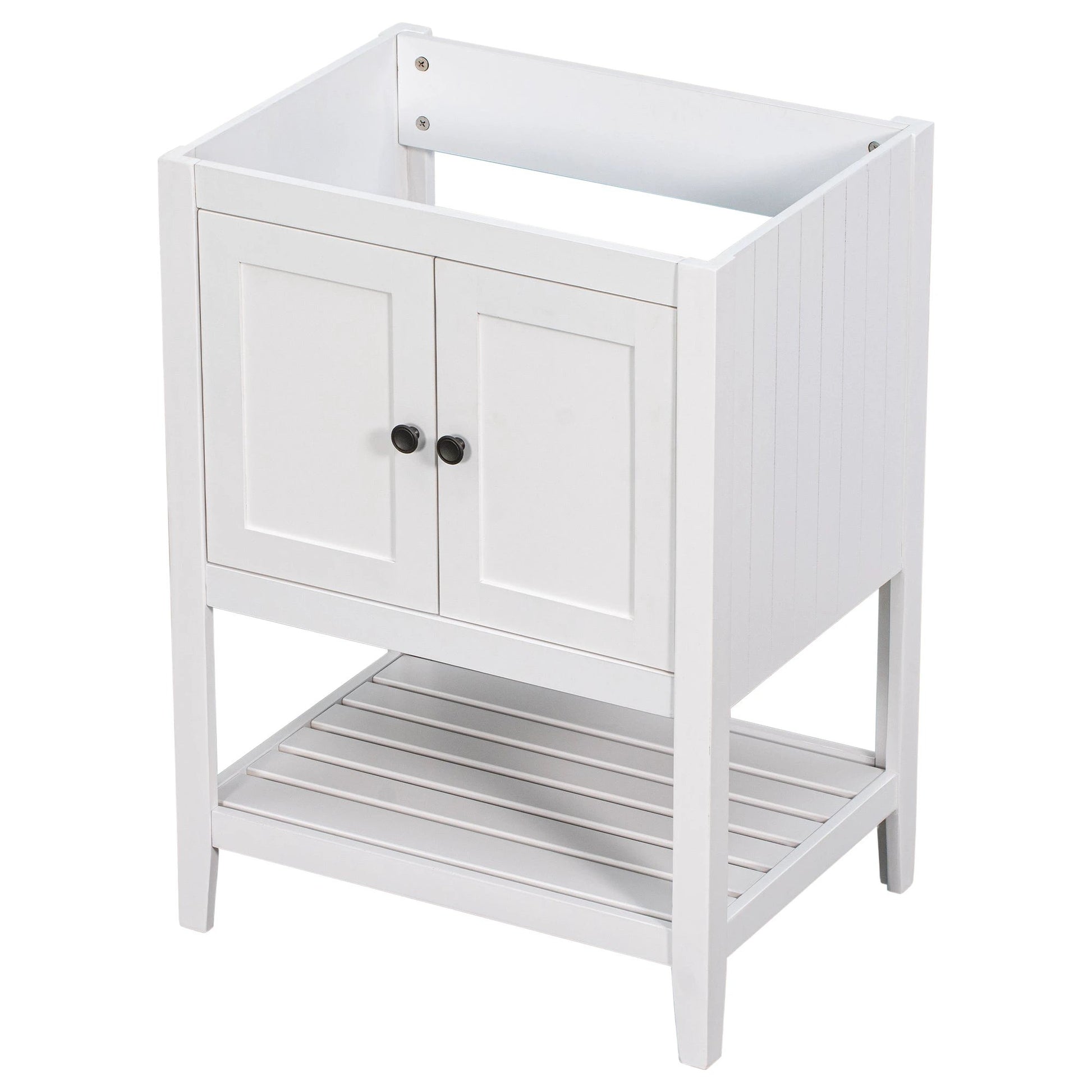 24" Bathroom Vanity Base Only, Soild Wood Frame, Bathroom Storage Cabinet by eprolo