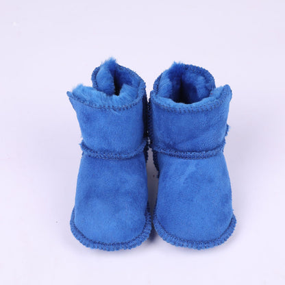 New Fur Integrated Soft Bottom Anti-skid Baby Shoes