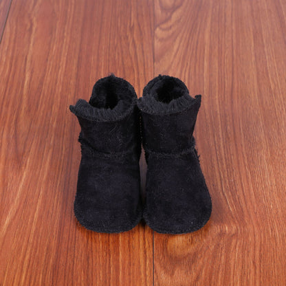 New Fur Integrated Soft Bottom Anti-skid Baby Shoes
