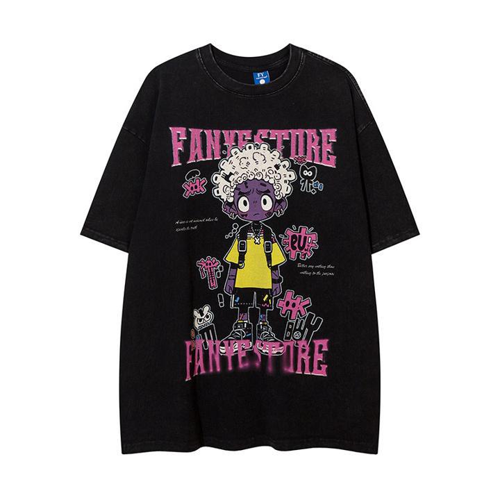 Camiseta de manga corta con dibujo animado