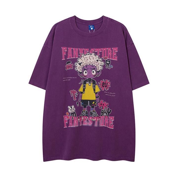 Camiseta de manga corta con dibujo animado