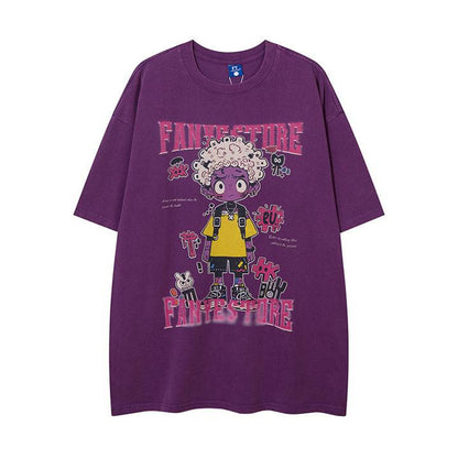 Camiseta de manga corta con dibujo animado