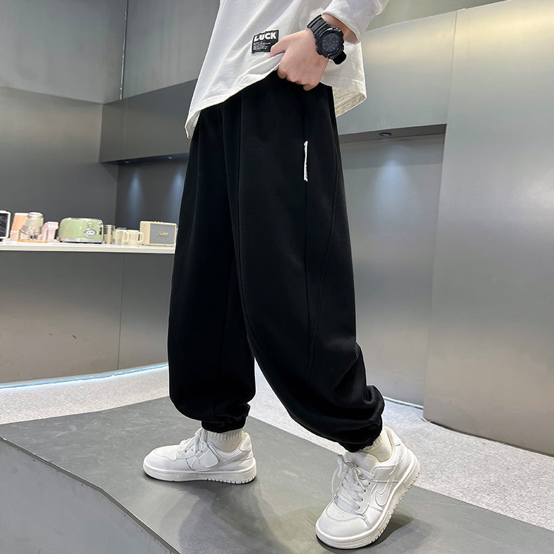 Boys' Solid Color Casual Sweatpants Spring Autumn Joggers