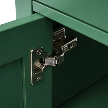 30-Inch Green Bathroom Vanity with Ceramic Sink and Ample Storage - Ideal Choice for Small Bathrooms by eprolo