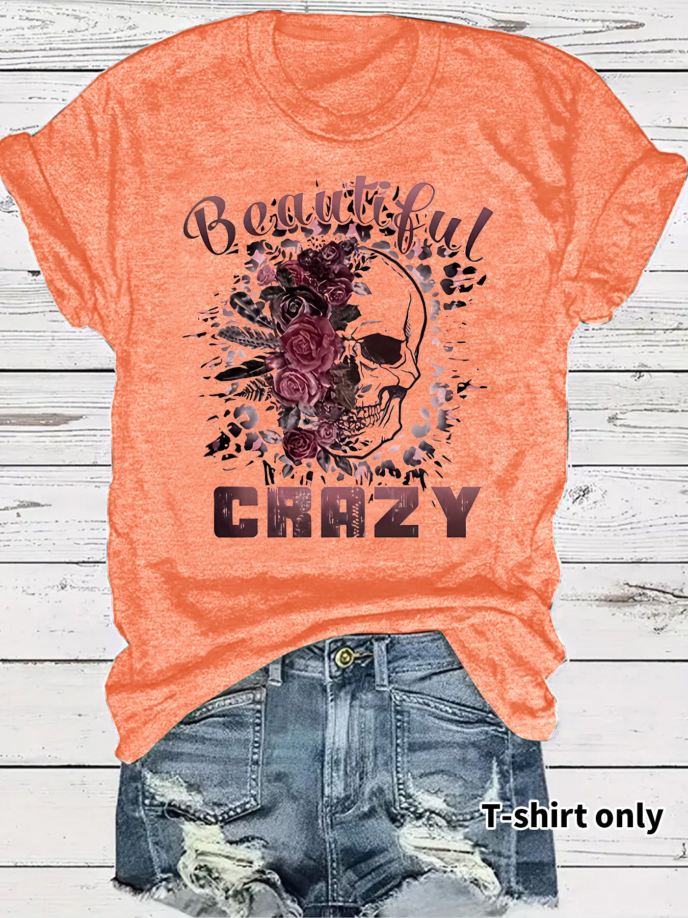 Camiseta con estampado de calavera