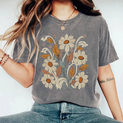 Camiseta lavada y usada con camiseta estampada