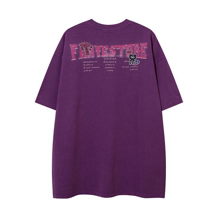 Camiseta de manga corta con dibujo animado