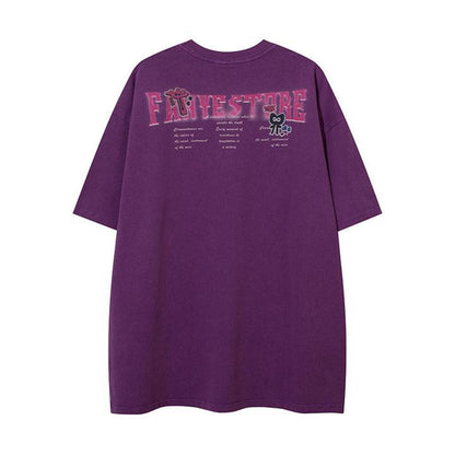 Camiseta de manga corta con dibujo animado
