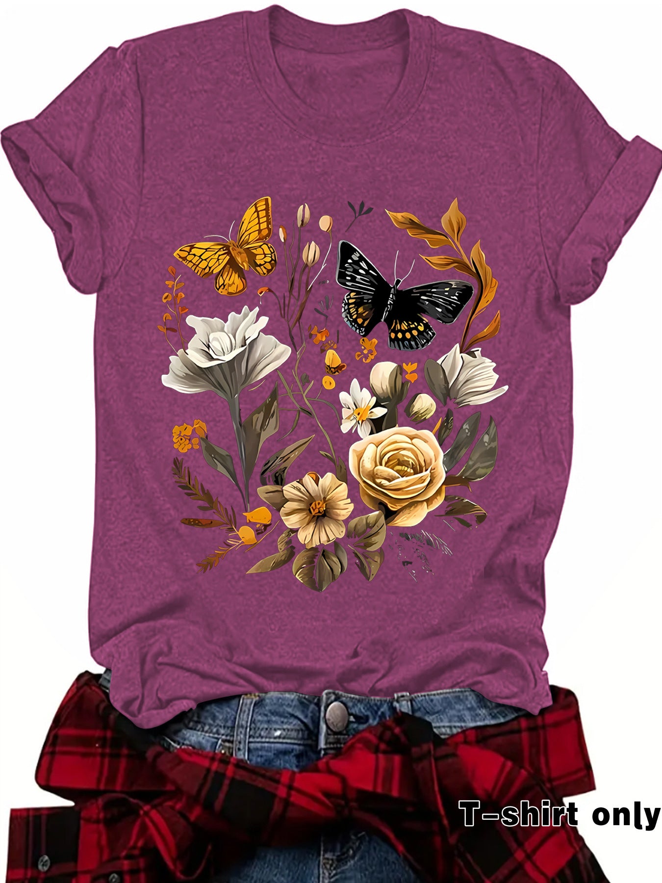Camiseta de mariposa para mujer