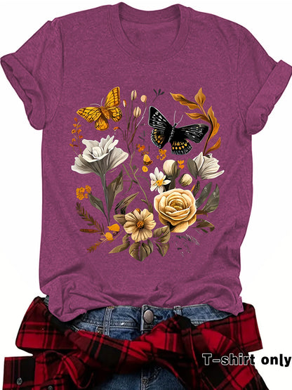 Camiseta de mariposa para mujer