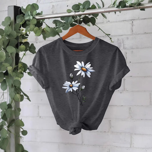 Camiseta de manga corta con estampado floral