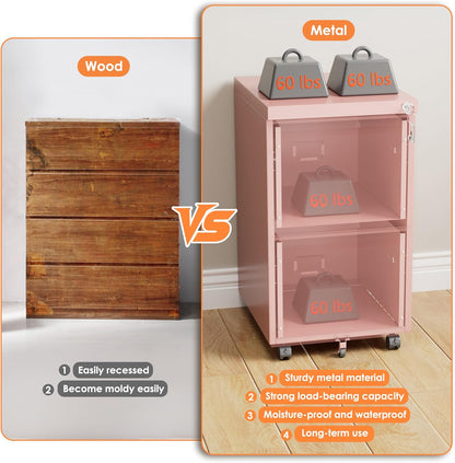 2 Drawer Mobile File Cabinet