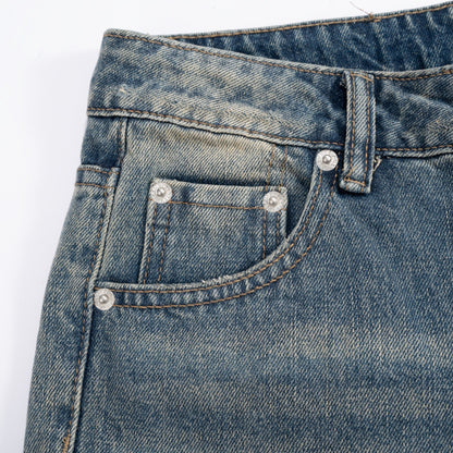 Pantalones vaqueros de pierna ancha blanqueados