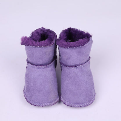 New Fur Integrated Soft Bottom Anti-skid Baby Shoes