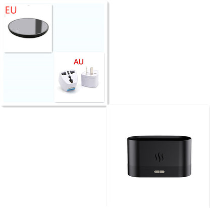 Difusor de Aroma con Luz de Llama, Humidificador de Niebla, Difusor de Aromaterapia con Protección de Apagado Automático sin Agua para Spa, Hogar, Yoga, Oficina