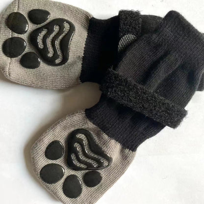 Chaussettes antidérapantes et imperméables pour animaux de compagnie (chats et chiens) - Chaussures chaussettes d'extérieur pour chats et chiens