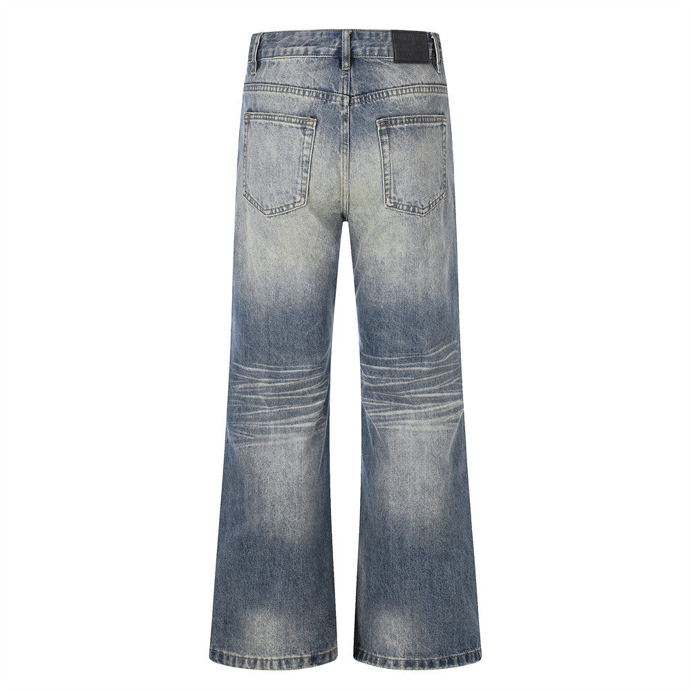 Micro-pantalon en jean délavé et déchiré