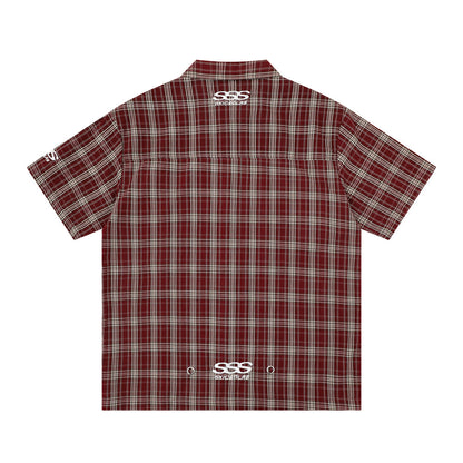 Chemise écossaise à manches courtes