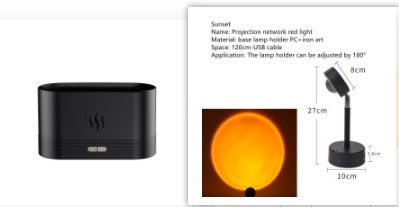 Difusor de Aroma con Luz de Llama, Humidificador de Niebla, Difusor de Aromaterapia con Protección de Apagado Automático sin Agua para Spa, Hogar, Yoga, Oficina