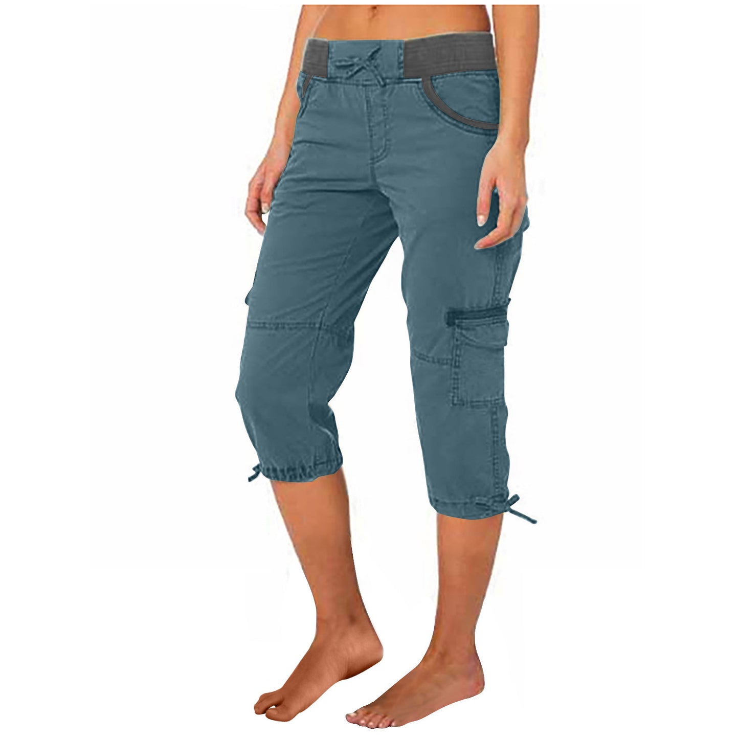 A-line Loose Wide-leg Adjustable Pants