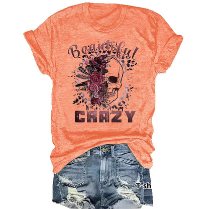 Camiseta con estampado de calavera