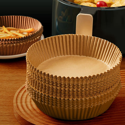 Papier jetable pour friteuse à air chaud, accessoire de cuisson de cuisine, plaque de barbecue résistante à l'huile pour cuiseur vapeur et friteuse