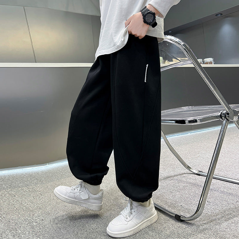 Boys' Solid Color Casual Sweatpants Spring Autumn Joggers