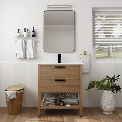30 Inch Bathroom Vanity Plywood With 2 Drawers by eprolo