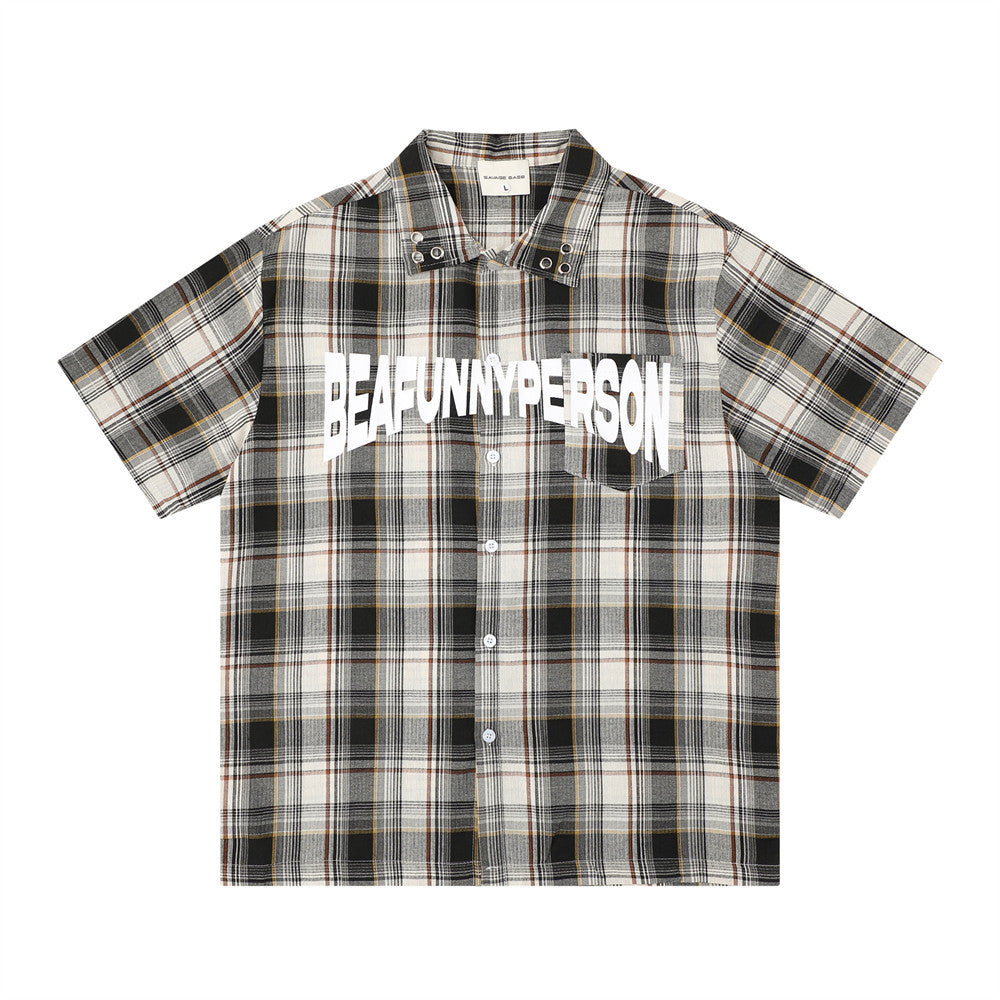 Chemise écossaise à manches courtes