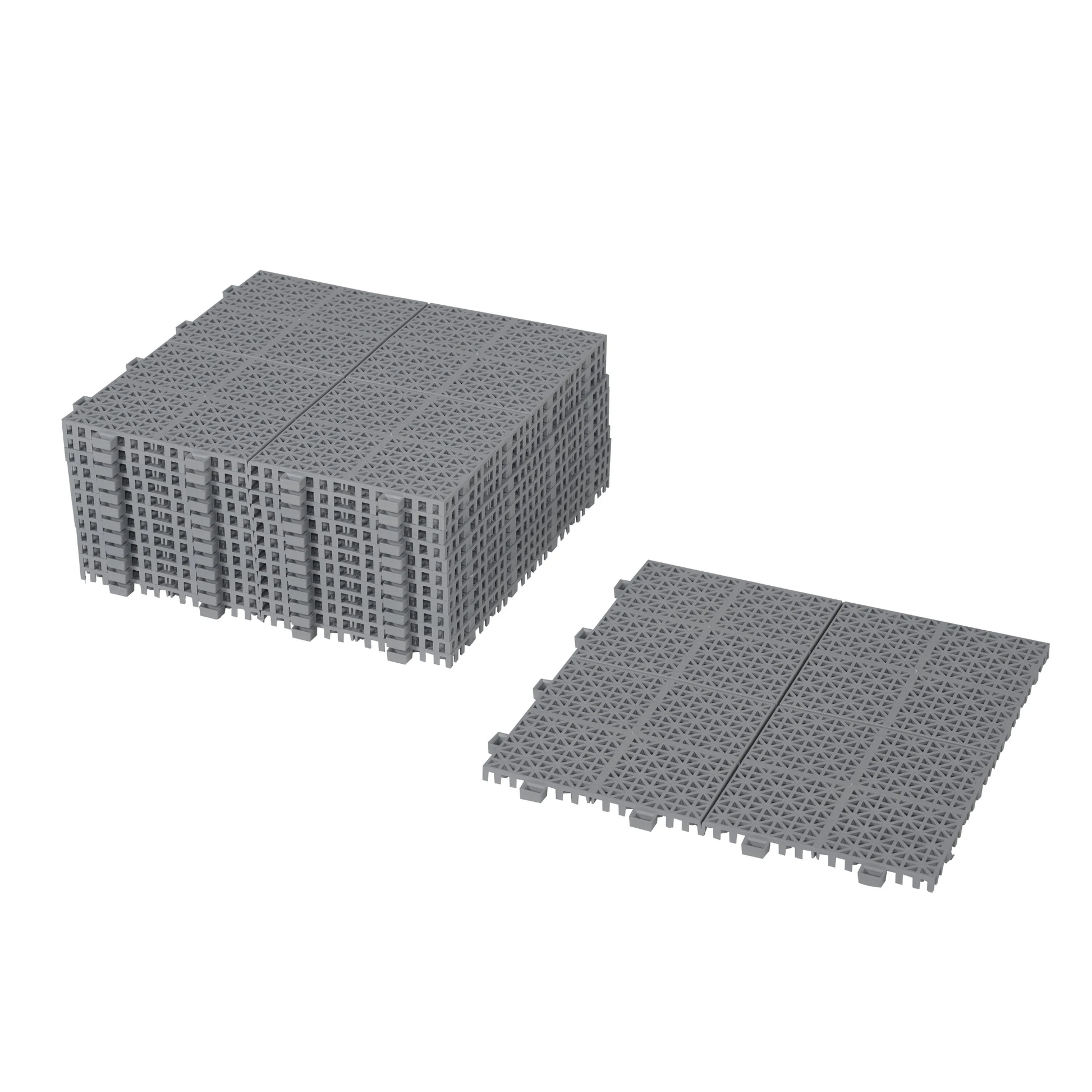 12 x 12 inch gray interlocking deck tiles, plastic waterproof, weighing up to 6613 pounds, with a rose pattern pack of 12 by eprolo