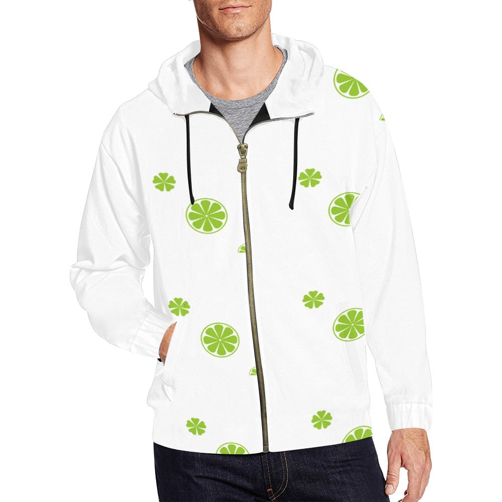 Men's All Over Print Full Zip Hoodie (Model H14)