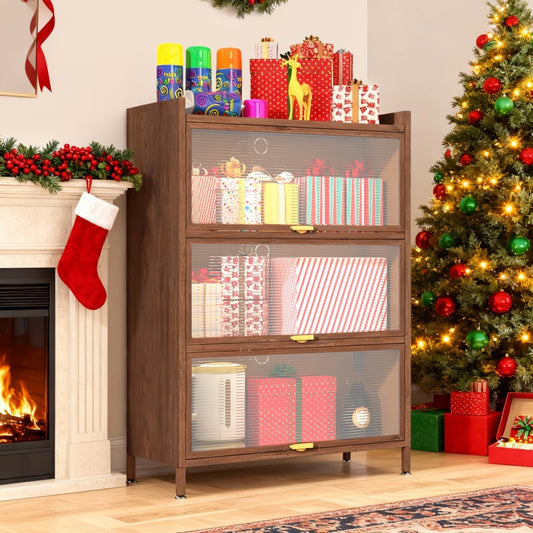 Armoire métallique de 112 cm de hauteur avec 3 portes basculantes