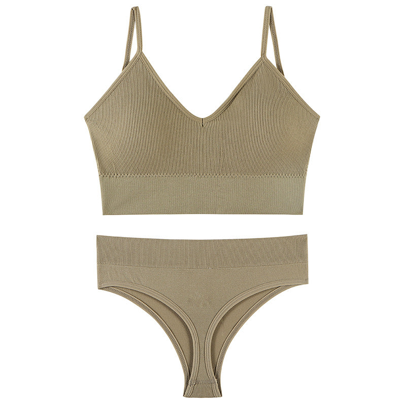 Ropa interior femenina Sujetador push-up de pecho pequeño, fino, inalámbrico, talla grande, chaleco deportivo, tirantes, copa triangular francesa