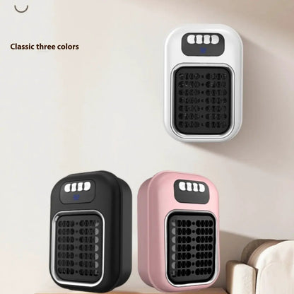 AdTec wall-mounted portable electric heater with remote and adjustable thermostat; available in white, black and pink (3 colors)