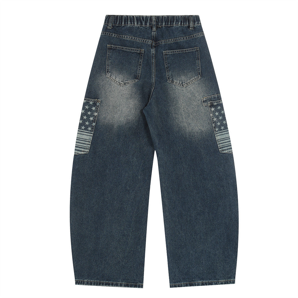 Pantalones de trabajo de mezclilla lavada