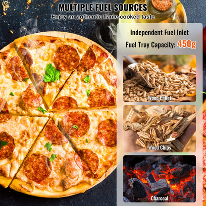 12Outdoor Pizza Oven Portable Wood Pellet Pizza Oven Iron Spray Camping