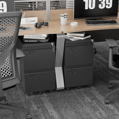 2 Drawer Mobile File Cabinet