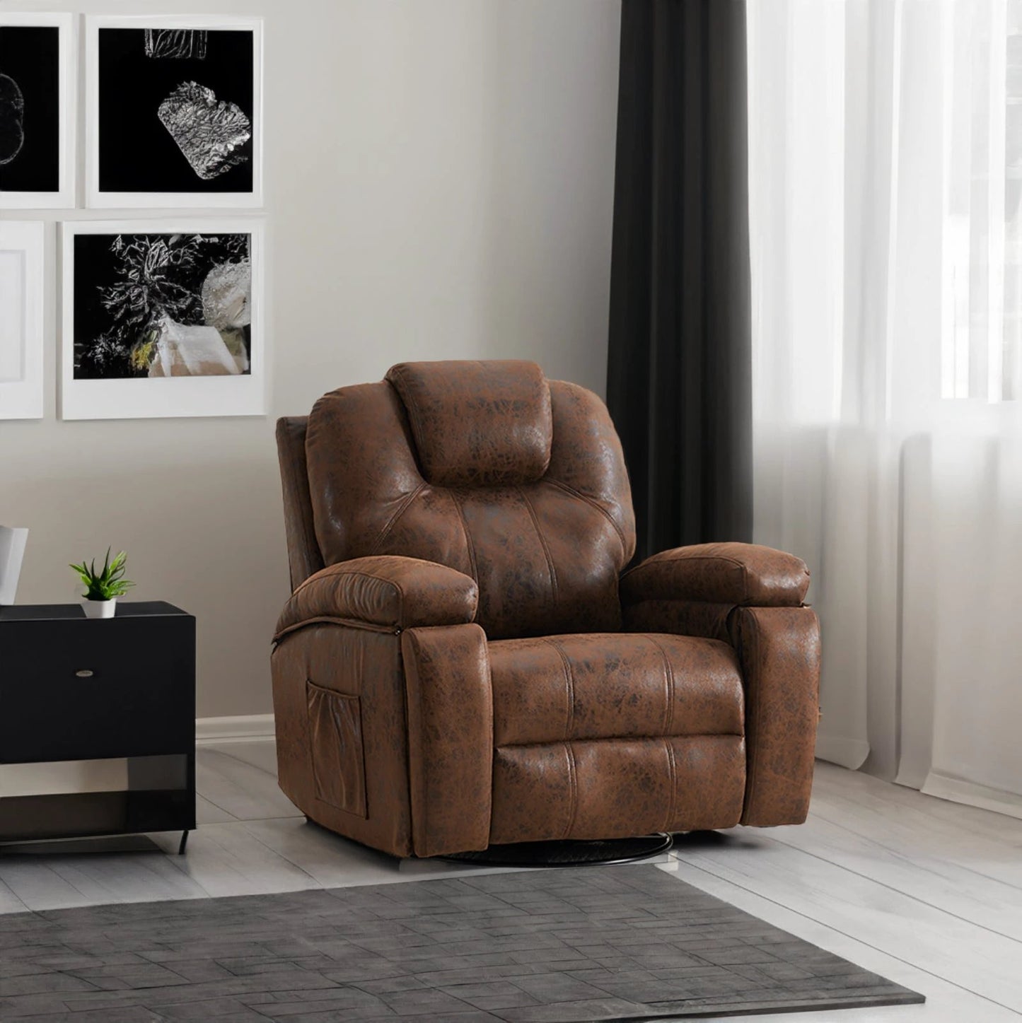 Oversized Single Sofa Armchair with Side Pockets Couches, for Living Room Meeting Room Bedroom by eprolo