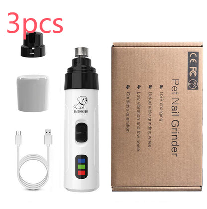 Pet Automatic Nail Piercing Device 3-speed LED Electric