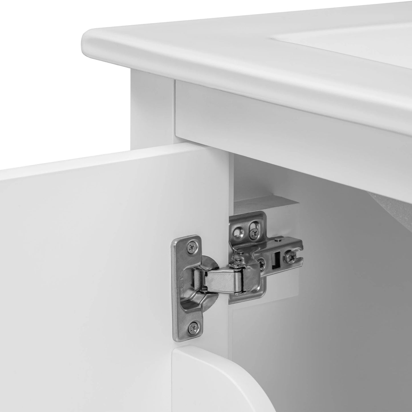 24" Bathroom Vanity with Sink, Bathroom Vanity Cabinet with One Drawer and Doors, Solid Wood and MDF, White by eprolo