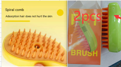 Brosse à vapeur 3 en 1 pour chat, brosse à vapeur électrique pour chien, brosses à poils de chat pour le massage, peigne de toilettage pour animaux de compagnie, peignes d'épilation.