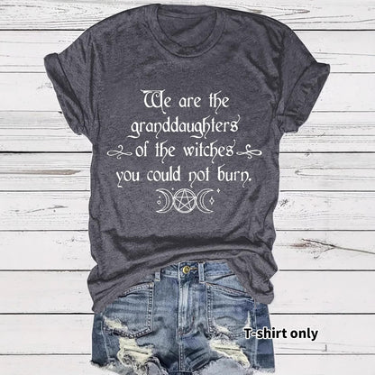 Moon letter printed T-shirt short sleeved loose T-shirt