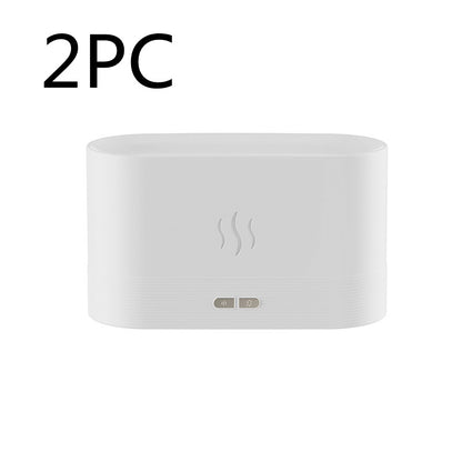 Difusor de Aroma con Luz de Llama, Humidificador de Niebla, Difusor de Aromaterapia con Protección de Apagado Automático sin Agua para Spa, Hogar, Yoga, Oficina