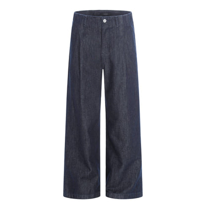 Wide leg denim pants