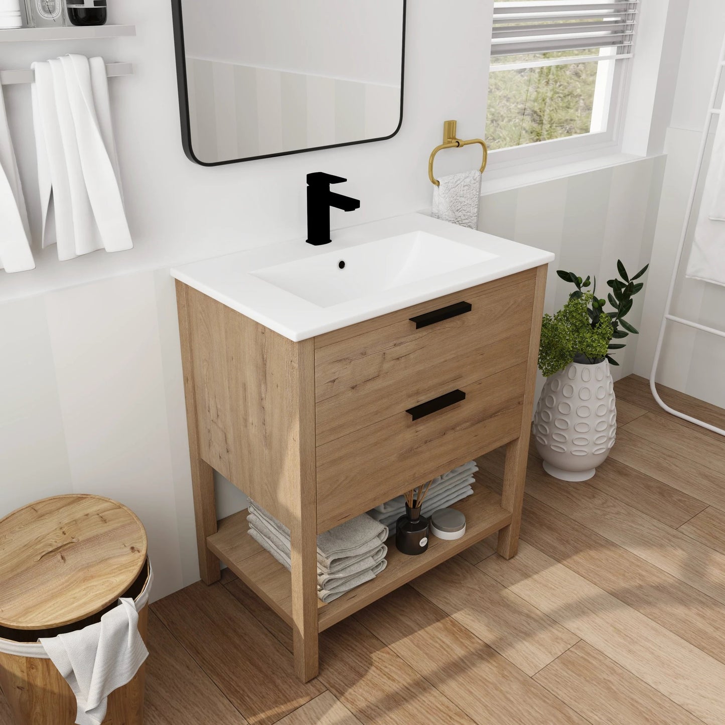 30 Inch Bathroom Vanity Plywood With 2 Drawers by eprolo