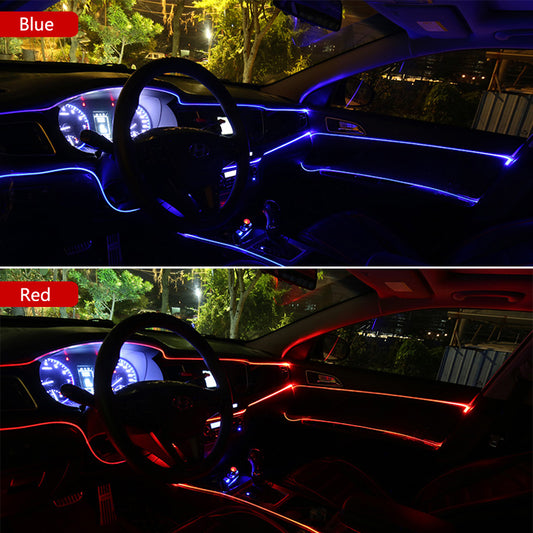 Tira de luz LED para coche, luz de decoración de fiesta de neón, lámpara de baile de bicicleta, tiras USB impermeables de 12 V, lámparas