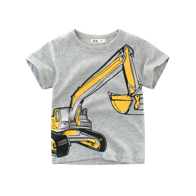 T-shirt d'été pour enfants, nouveau style coréen à manches courtes pour garçons, vêtements pour bébés, vente directe d'usine, prêt à l'emploi