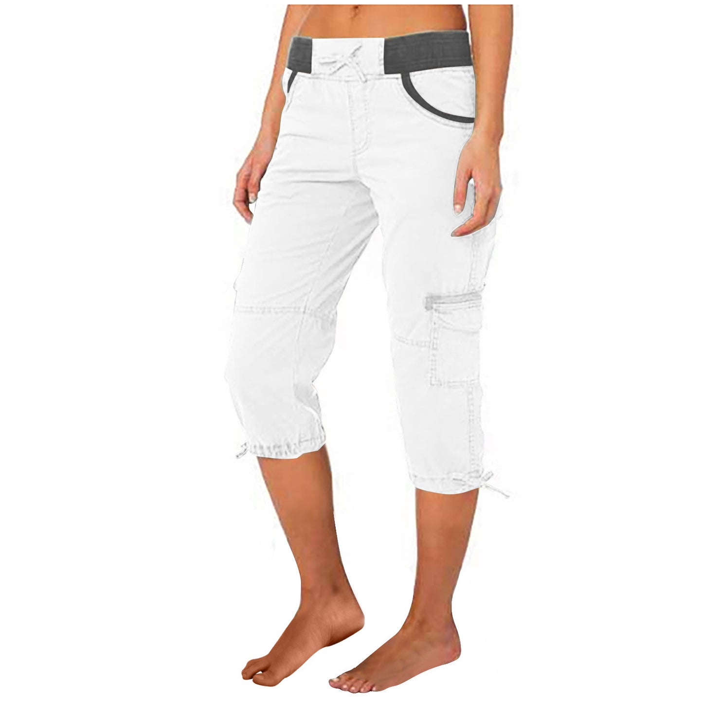 A-line Loose Wide-leg Adjustable Pants
